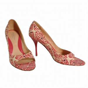 Sergio ROSSI floral fabric heels